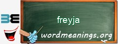 WordMeaning blackboard for freyja